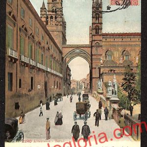 ah4740- CARTOLINA D'EPOCA - Palermo Città - La via Bonello Matteo