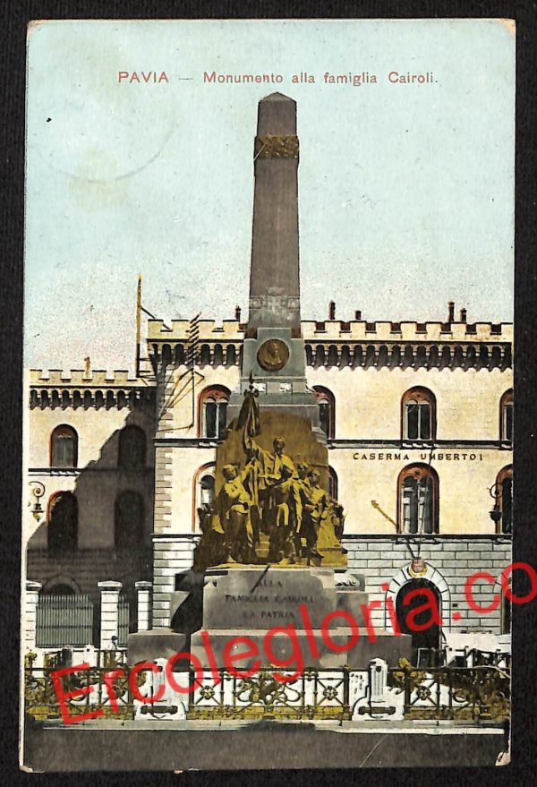 ah5839 - CARTOLINA  D'EPOCA - Pavia Città - Monumento alla Famiglia Cairoli