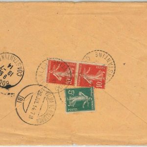 44711 -  ALGERIA -  POSTAL HISTORY: COVER from CAVALLO - COSTANTINE 1914