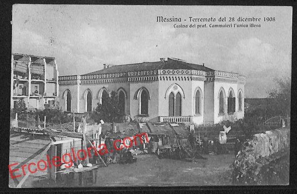 ag8597 - CARTOLINA D'EPOCA - Messina Città - Casina del prof. Cammaieri