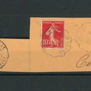 44710  -  ALGERIA -  POSTAL HISTORY: COVER cut-out with AMBULANT POSTMARK