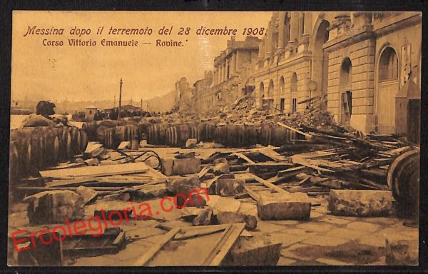ag8598 - CARTOLINA D'EPOCA - Messina Città - Corso Vittorio Emanuele