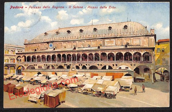 ah4176 - CARTOLINA D'EPOCA - Padova Città - Palazzo della Ragione
