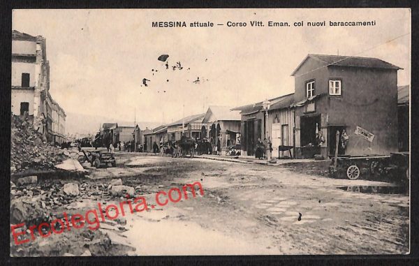 ag8599 - CARTOLINA D'EPOCA - Messina Città - Corso Vittorio Emanuele