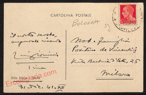 ag0533 - CARTOLINA D'EPOCA - Forlì Provincia - Imola  1941 - immagine 2