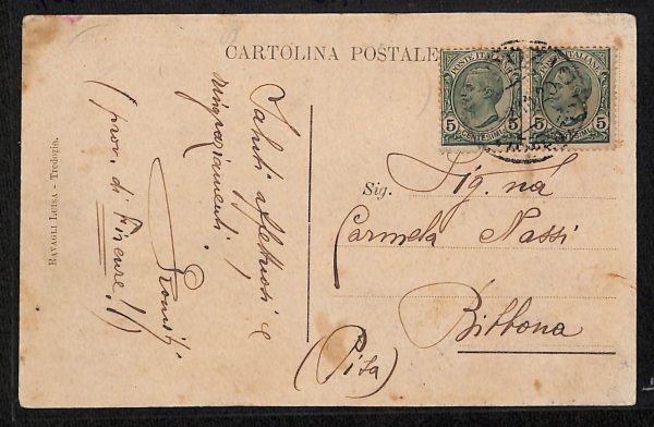 ag0576 - CARTOLINA D'EPOCA - Forlì Provincia - Tredozio  1912 - immagine 2
