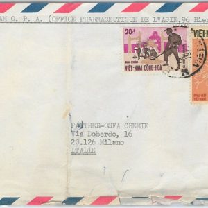 49290 - VIETNAM Saigon -  POSTAL HISTORY -  AIRMAIL COVER to ITALY 1970's