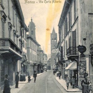ac4355 - CARTOLINA D'EPOCA - Monza Città - Via Carlo Alberto