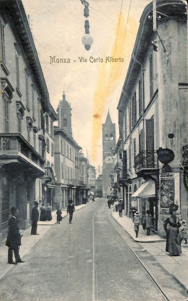 ac4355 - CARTOLINA D'EPOCA - Monza Città - Via Carlo Alberto