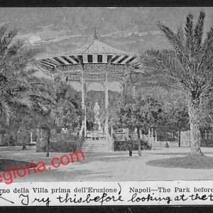 ag9956 CARTOLINE D'EPOCA-Napoli Citta- Interno della Villa prima dell' Eruzione
