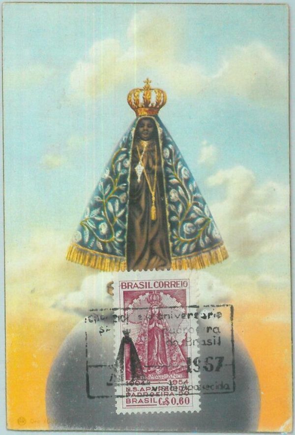 83728 - BRAZIL - Postal History -   MAXIMUM CARD  1957  ART Religion