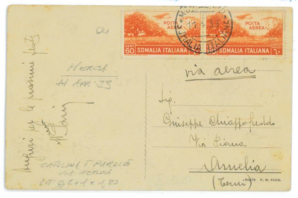 P 1226  - ITALIA COLONIE  SOMALIA ITALIANA,  1938 DEFINITIVA 60 CENT. IN COPPIA