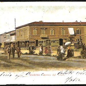ad3986 - CARTOLINA  D'EPOCA - Marina di Pisa - Arrivo del Tram  1902