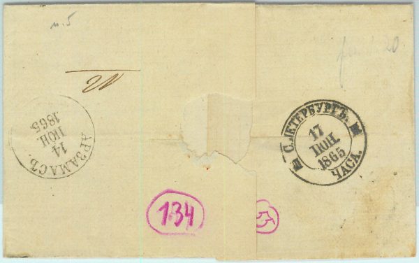 94222 - RUSSIA  - POSTAL HISTORY - Michel # 5 on COVER  from ARZAMAS 1865