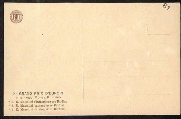 ad4013 - CARTOLINA  D'EPOCA - Monza Città - Grand  Prix D'Europa - immagine 2