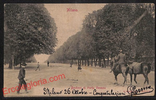 ag9024 - CARTOLINA D'EPOCA - Milano Città - Bastoni a Porta Venezia