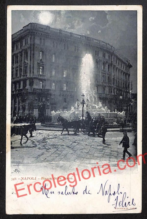 ah3117 - CARTOLINE D'EPOCA - Napoli Citta - Piazza della Borsa