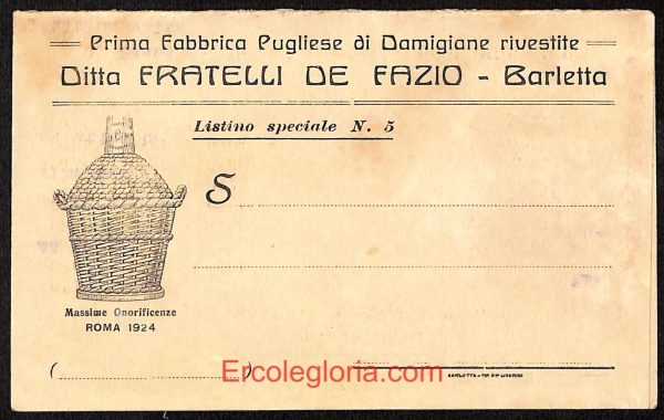 ae0911 - CARTOLINA  D'EPOCA - BAT Provincia - Barletta