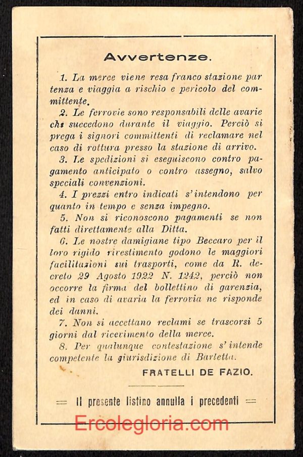 ae0911 - CARTOLINA  D'EPOCA - BAT Provincia - Barletta - immagine 3