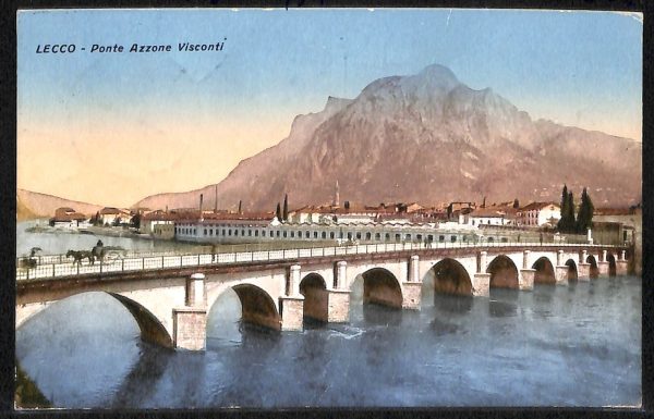 ab6571 -  CARTOLINA  D'EPOCA - Lecco Citta - PONTE AZZONE VISCONTI 1934