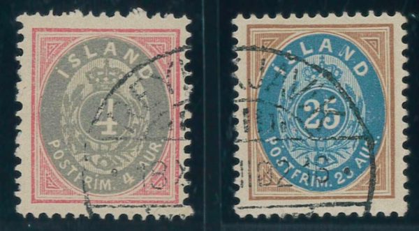 P4366 H - ICELAND , 1900 , MICHEL 20/21 , VFU
