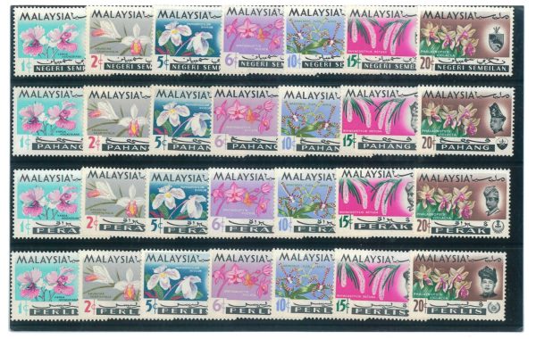P4371 - Malaysia states, 1965, 13 states, flowers, in MNH