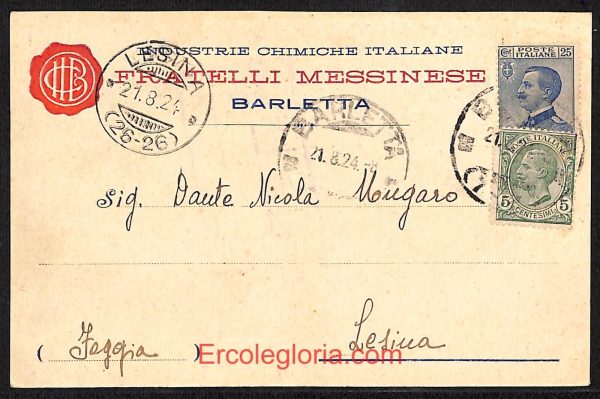 ae0912 - CARTOLINA  D'EPOCA - BAT Provincia - Barletta