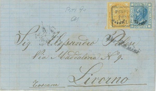 P0620 - LEVANTE Italiano ESTERO - Storia Postale - BUSTA da TUNISI Piroscafi