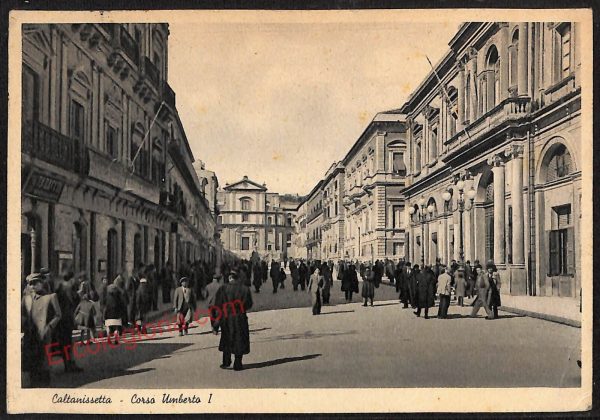 ae4511 - CARTOLINA D'EPOCA - Caltanissetta Città - Corso Umberto I