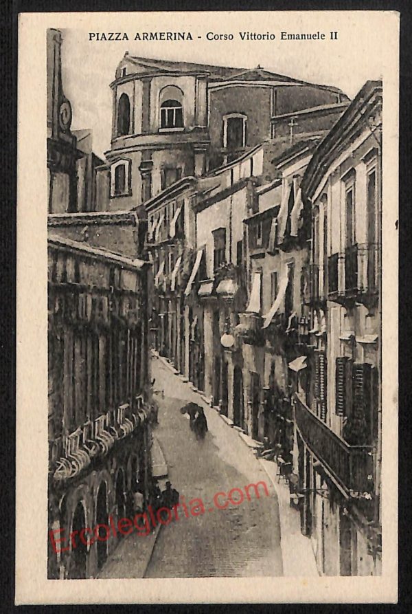 ae4513 - CARTOLINA D'EPOCA - Caltanissetta Città - Piazza Armerina   1912