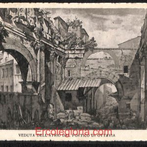ad8010 - CARTOLINA  D'EPOCA - Roma Città - Portico di Ottavia  1922