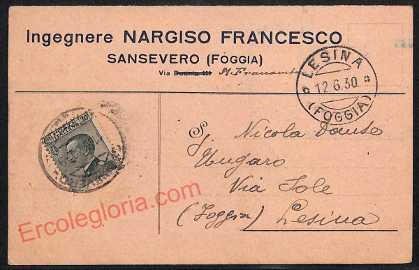 ag0287 - CARTOLINA D'EPOCA - Foggia Provincia - San Severo