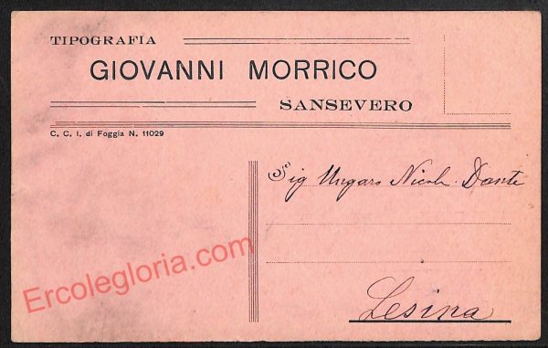 ag0297 - CARTOLINA D'EPOCA - Foggia Provincia - San Severo  1930