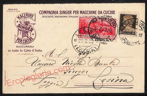 ag0299 - CARTOLINA D'EPOCA - Foggia Provincia - San Severo  1930