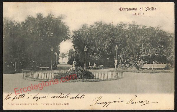 ae4529 - CARTOLINA D'EPOCA - Caltanissetta Provincia -Terranova di Sicilia  1902
