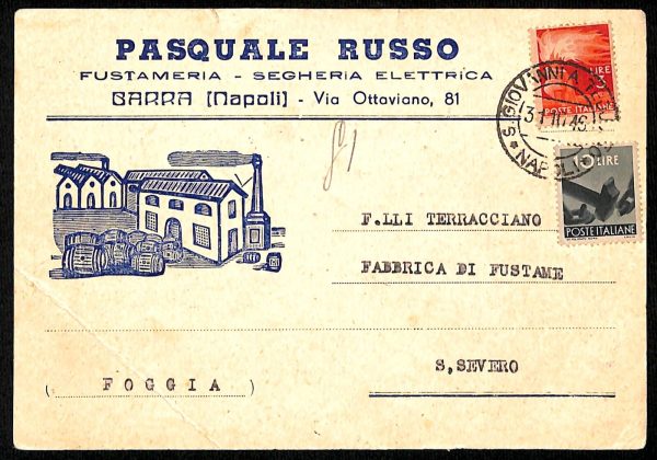 ab8179 - CARTOLINA  D'EPOCA - Napoli  Provincia  - BARRA  1946