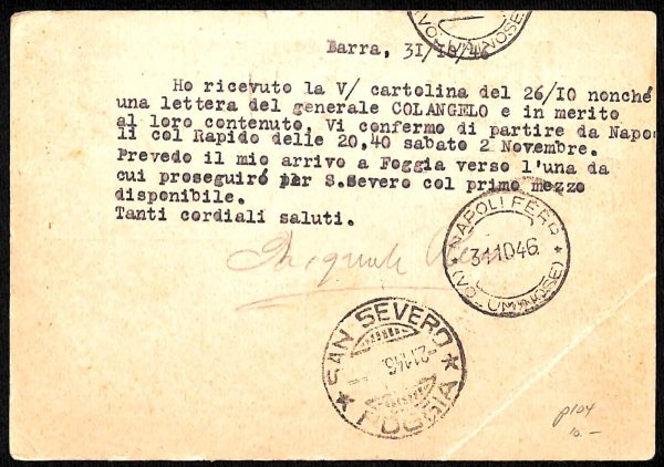 ab8179 - CARTOLINA  D'EPOCA - Napoli  Provincia  - BARRA  1946 - immagine 2