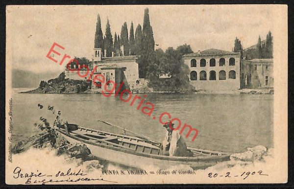 ae3318 - CARTOLINA  D'EPOCA  - Verona Provincia - Punta San Vigilio   1902