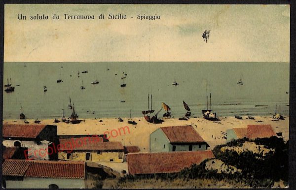ae4532 - CARTOLINA D'EPOCA - Caltanissetta Provincia - Terranova di Sicilia