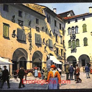 ae1021 - CARTOLINA  D'EPOCA - Belluno Citta -  Piazza mercato delle Erba
