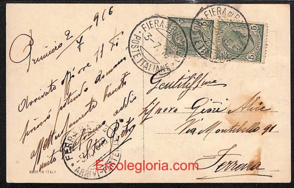 ae1024 - CARTOLINA  D'EPOCA - Belluno Citta - Fiera di Primiero - immagine 2