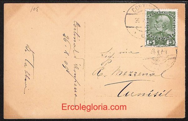 ae1025 - CARTOLINA  D'EPOCA - Belluno Citta - Panorama  1909 - immagine 2