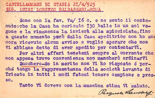ab8187 - CARTOLINA  D'EPOCA - Napoli  Provincia  - CASTELLAMMARE  1925 - immagine 2