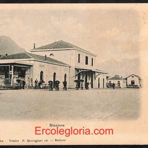 ae1029 - CARTOLINA  D'EPOCA - Belluno Citta - Stazione  1899