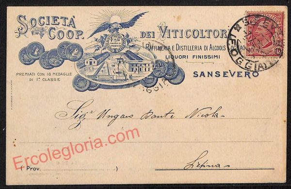 ag0318 - CARTOLINA D'EPOCA - Foggia Provincia - San Severo   1926