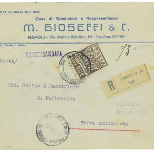 P1079 - ITALIA REGNO SAS. 146 MARCIA SU ROMA, 2 LIRE ISOLATO SU BUSTA 20.11.1923