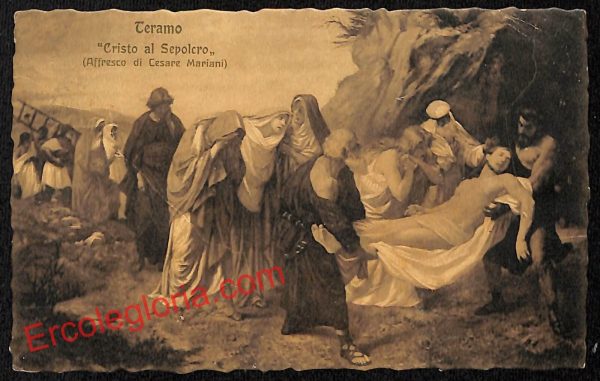 ai7446 - CARTOLINA D' EPOCA - Teramo Città - Cristo al Sepolcro