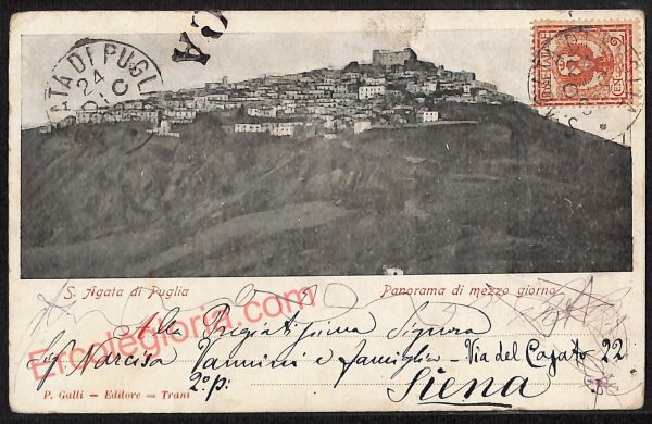 ag0330 - CARTOLINA D'EPOCA - Foggia Provincia - Sant' Agata di Puglia