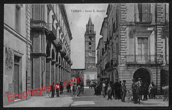 ai7458 - CARTOLINA D' EPOCA - Teramo Città - Corso S. Giorgio