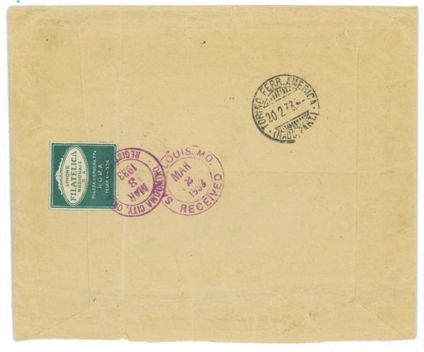 P1084 - ITALIA REGNO , SASS. 338 X 2 PIÙ ALTRI, SU BUSTA - immagine 2